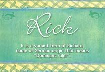 did rick|what does rick mean.